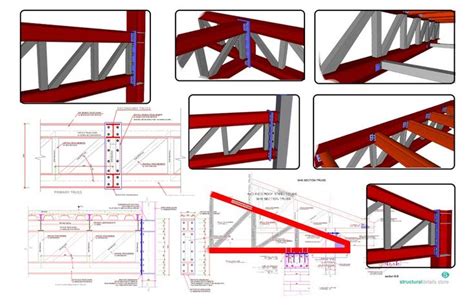 box truss with metal panesl detail|steeler truss frame catalog.